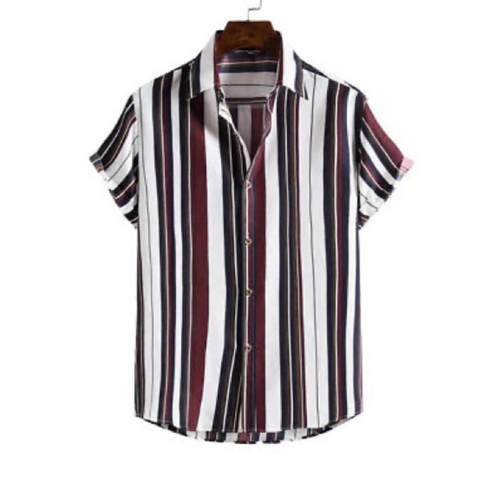 Men's Casual Button-Down Shirt_ it’s looks really cool